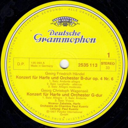 Deutsche Grammophon 2535 113 - Harfenkonzerte - Image 3
