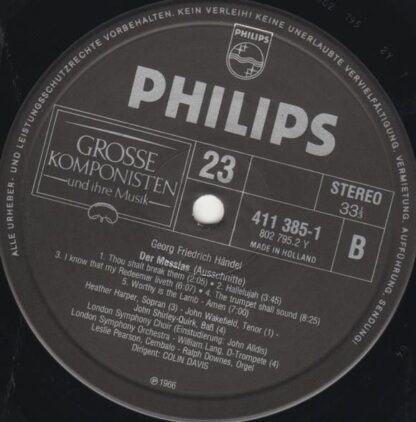 Philips 411 385-1 - Grosse Komponisten Und Ihre Musik 23: Händel - Image 3