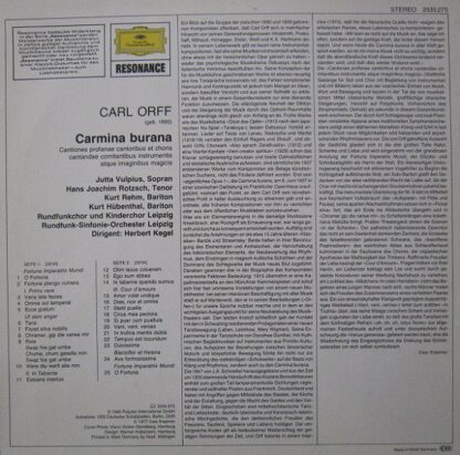 Deutsche Grammophon 2535 275 - Carmina Burana - Image 2