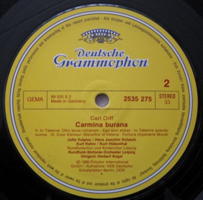 Deutsche Grammophon 2535 275 - Carmina Burana - Image 4