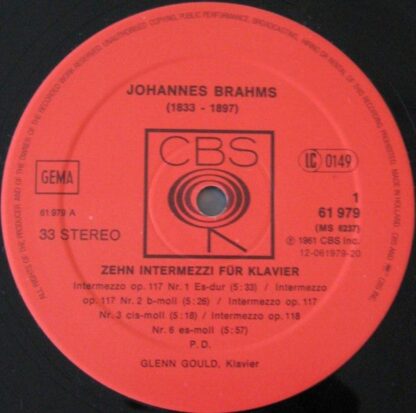 CBS CBS 61 979 - Zehn Intermezzi Für Klavier - Image 3