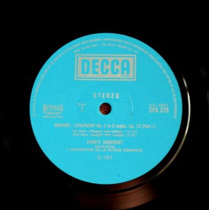 DECCA SPA 379 - Symphony No.2/Tragic Overture - Image 3