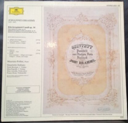 Deutsche Grammophon 2531 197 - Klavierquintett Op. 34 ·  Piano Q - Image 3