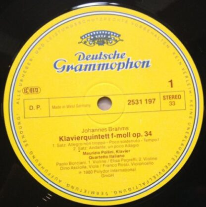 Deutsche Grammophon 2531 197 - Klavierquintett Op. 34 ·  Piano Q - Image 5