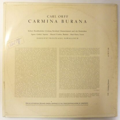 Columbia 33WCX509 - Carmina Burana - Image 2