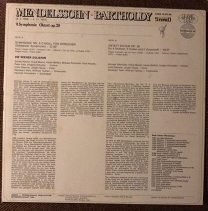 Amadeo AVRS 19 019 St - Mendelssohn 9.Symphonie Oktett Op.20 - Image 2