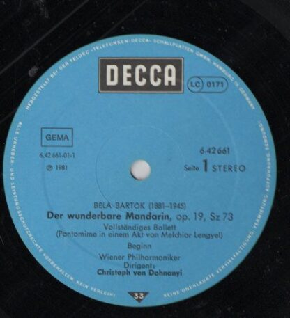 DECCA 6.42661 - Der Wunderbare Mandarin - Image 2