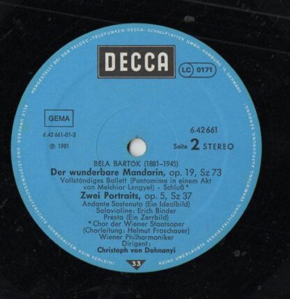 DECCA 6.42661 - Der Wunderbare Mandarin - Image 3