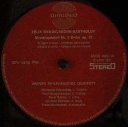 Amadeo AVRS 6460 St - Streichquartett e-moll / Streichquintett N - Image 3
