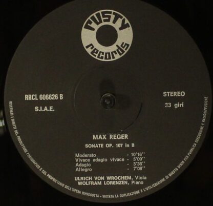 Rusty Records RRCL 606626 - Johann Brahms Max Reger - Image 4