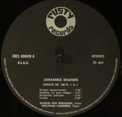 Rusty Records RRCL 606626 - Johann Brahms Max Reger - Image 3