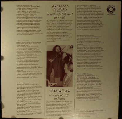 Rusty Records RRCL 606626 - Johann Brahms Max Reger - Image 2