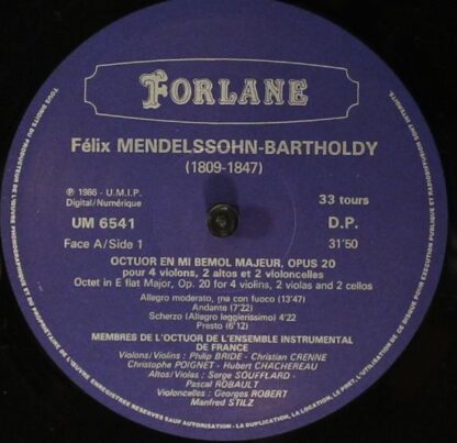 Forlane UM 6541 - Octuor / Conderto Pour Violon Et Orchestre A C - Image 4