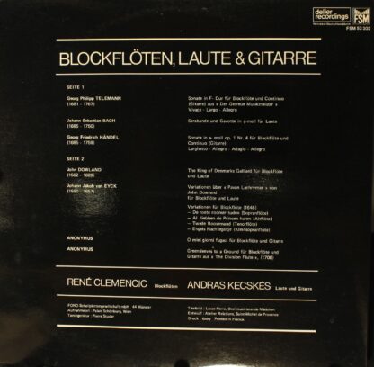 Deller Recordings FSM 53 302 - Blockflöten, Laute & Gitarre - Image 2
