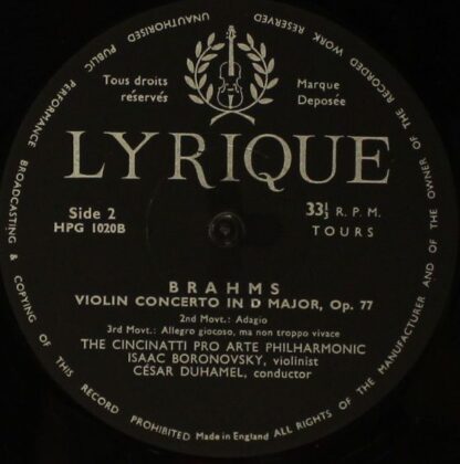 Lyrique HPG 1020 - Violin Concerto In D Major, Op. 77 - Image 4