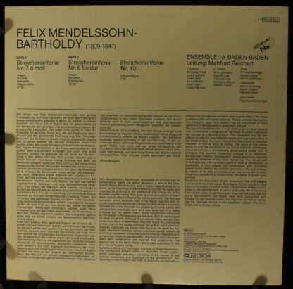 Deutsche Harmonia Mundi 1C 065-99 823 - Mendelssohn Streichersin - Image 2