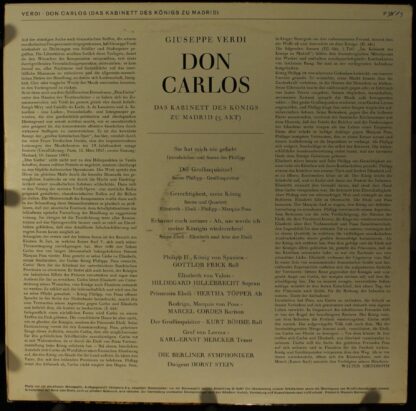 Eurodisc 12 431 - Don Carlos (Das Kabinett Des Königs Zu Madrid - Image 2