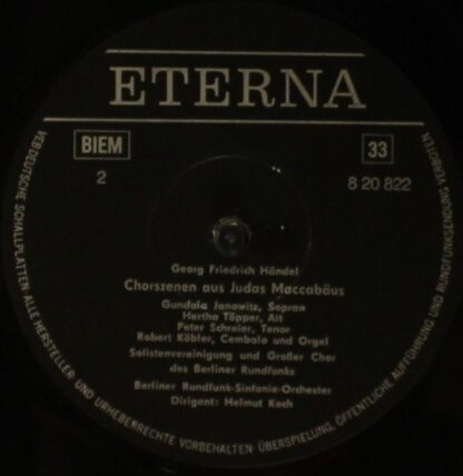 Eterna 8 20 822 - Chorszenen Aus Judas Maccabäus - Image 3