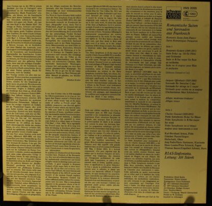 Schwann Musica Mundi VMS 2055 - Romantische Suiten und Serenaden - Image 2