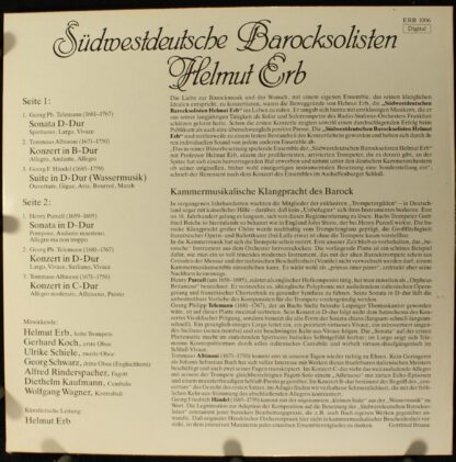 ERB Musikproduktion ERB 1006 - Purcell - Telemann - Händel - Alb - Image 2