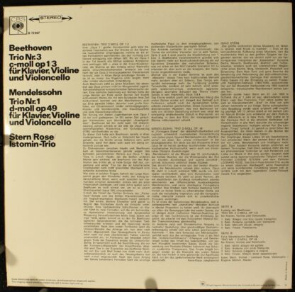 CBS S 72 667 - Trio Nr. 3 C-Moll Op. 13 - Trio Nr. 1 D-Moll Op. - Image 2