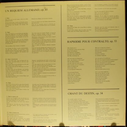 Philips 6701 013 - Un Requiem Allemand - Rapsodie Pour Contralto - Image 4