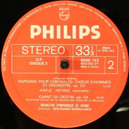 Philips 6701 013 - Un Requiem Allemand - Rapsodie Pour Contralto - Image 8