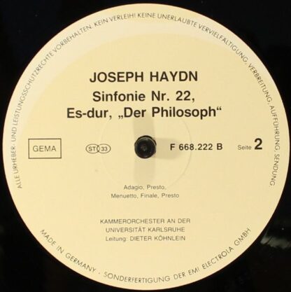Not On Label F 668.222 - Sinfonia Concertante B-Dur, HOB I/105 - Image 4