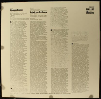 Philips 92 958 - Doppelkonzert / Die Romanzen Für Violine Und Or - Image 2