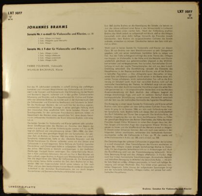 DECCA LXT 5077 - Sonaten Für Violoncello Und Klavier - Image 2
