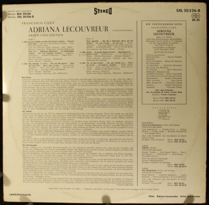 DECCA SXL 20 526-B - Arien Und Szenen Aus Adriana Lecouvreur - Image 2
