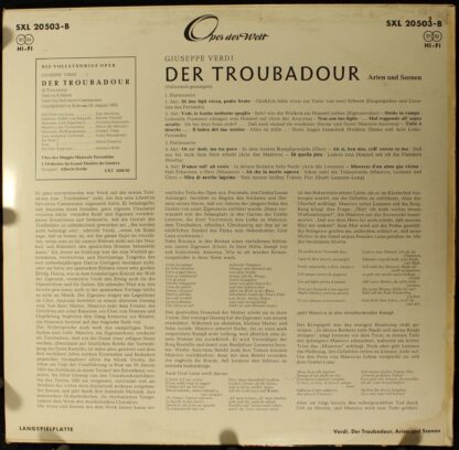 DECCA SXL 20 503-B - Arien Und Szenen Aus Der Troubadour - Image 2