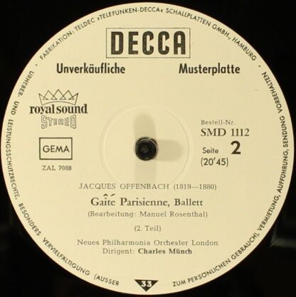DECCA SMD 1112 - Gaité Parisienne - Image 4