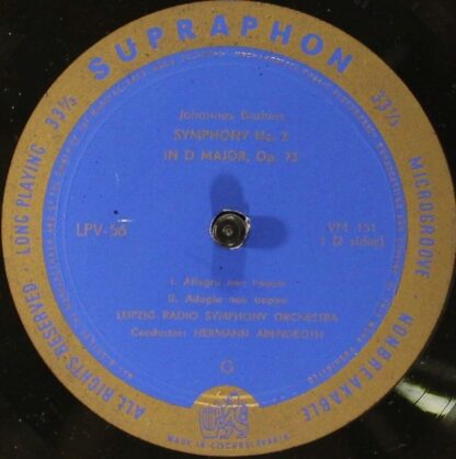 Supraphon LPV 56 - Symphony No. 2 In D Major, Op. 73 - Image 3