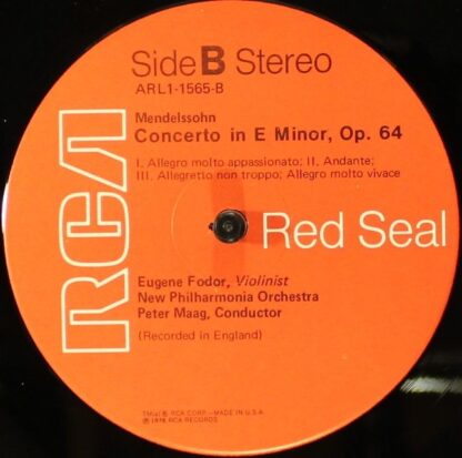 RCA Red Seal ARL1-1565 - Paganini: Concerto No. 1 In D, Mendelss - Image 6