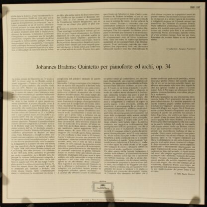Deutsche Grammophon 2531 197 - Klavierquintett Op. 34 ·  Piano Q - Image 3