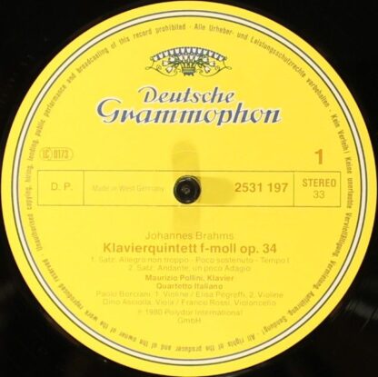 Deutsche Grammophon 2531 197 - Klavierquintett Op. 34 ·  Piano Q - Image 5