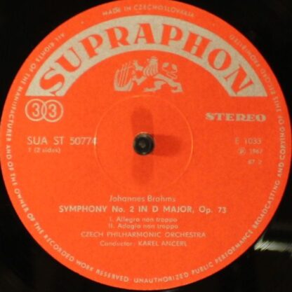 Supraphon SUA ST 50774 - Symphony No. 2 - Image 4
