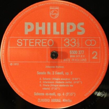 Philips 6500 377 - Sonate Nr. 3 / Scherzo, Op. 4 - Image 4