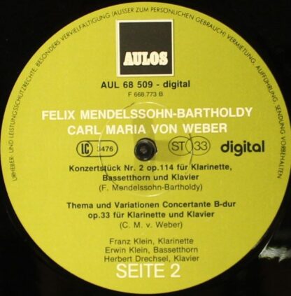 AULOS AUL 68509 - Sonata Für Klarinetet Und Klavier Es-Dur / Kon - Image 4