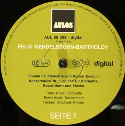 AULOS AUL 68509 - Sonata Für Klarinetet Und Klavier Es-Dur / Kon - Image 3