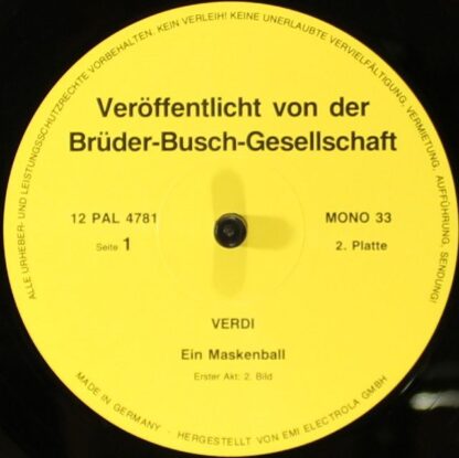 Not On Label 12 Pal 4783 - Ein Maskenball - Image 7