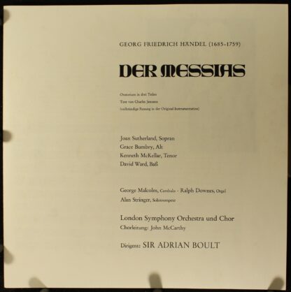 DECCA 6.35292 EK - Der Messias. Vollständige Fassung In Der Orig - Image 9
