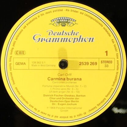 Deutsche Grammophon 2726 510 - Carmina Burana · Catulli Carmina - Image 5