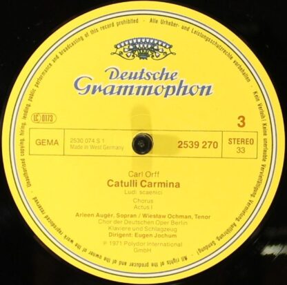 Deutsche Grammophon 2726 510 - Carmina Burana · Catulli Carmina - Image 7
