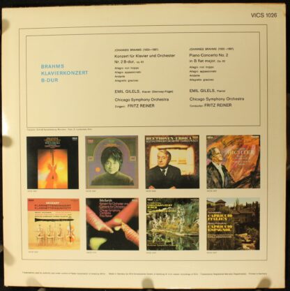 RCA Victrola VICS 1026 - Piano Concerto  No 2 In B Flat Major - Image 2