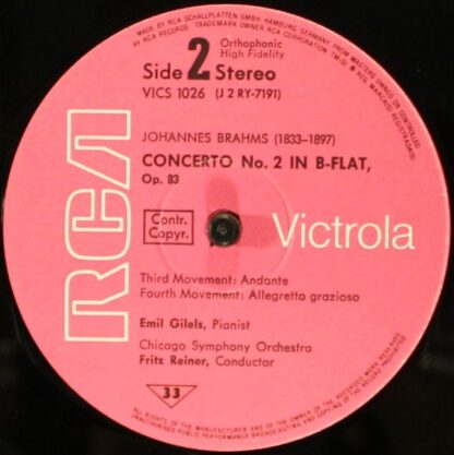 RCA Victrola VICS 1026 - Piano Concerto  No 2 In B Flat Major - Image 4