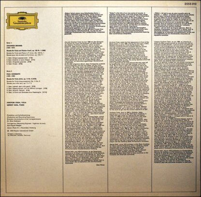 Deutsche Grammophon 2555 010 - Sonate Für Viola Und Klavier, Op. - Image 2