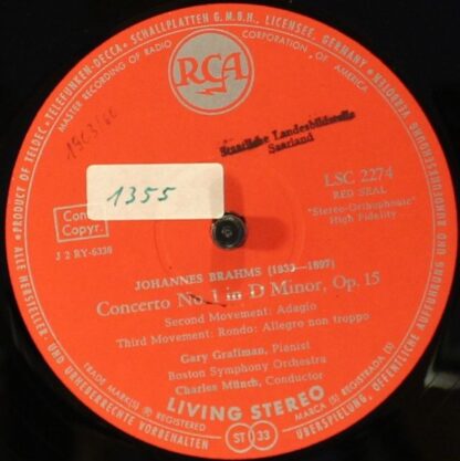 Rca Living Stero LSC 2274 - Concerto No. 1, In D Minor, Op. 15 - Image 4