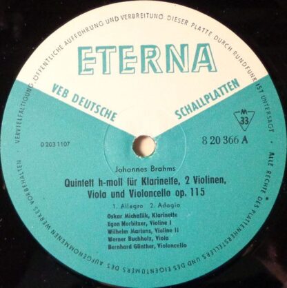 Eterna 8 20 366 - Quintett H-moll Für Klarinette, 2 Violinen, Vi - Image 3